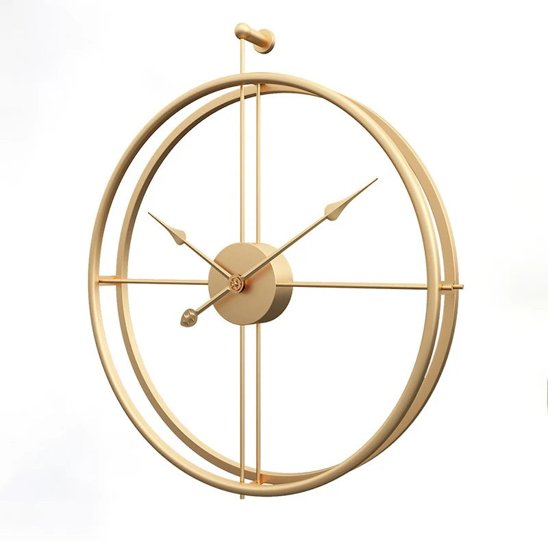 Nordic 3D Large Metal Wall Clock 80cm Silent – Modern Home Decor Wall Clock Babs Gold 80CM
