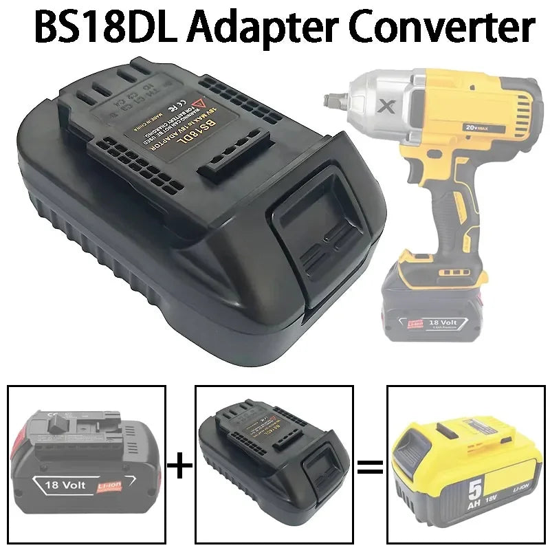Bosch 18V to DeWalt 20V MAX Battery Adapter Converter BS18DL Battery Adapter Babs
