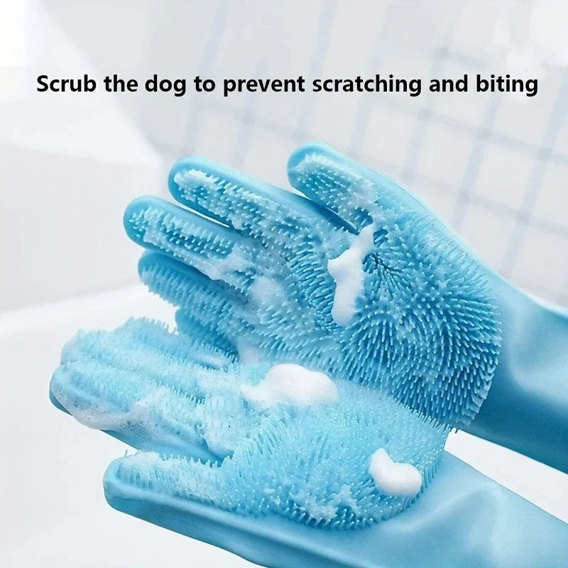 Silicone Pet Grooming Glove – Dog & Cat Hair Removal Brush Pet Grooming Glove Babs