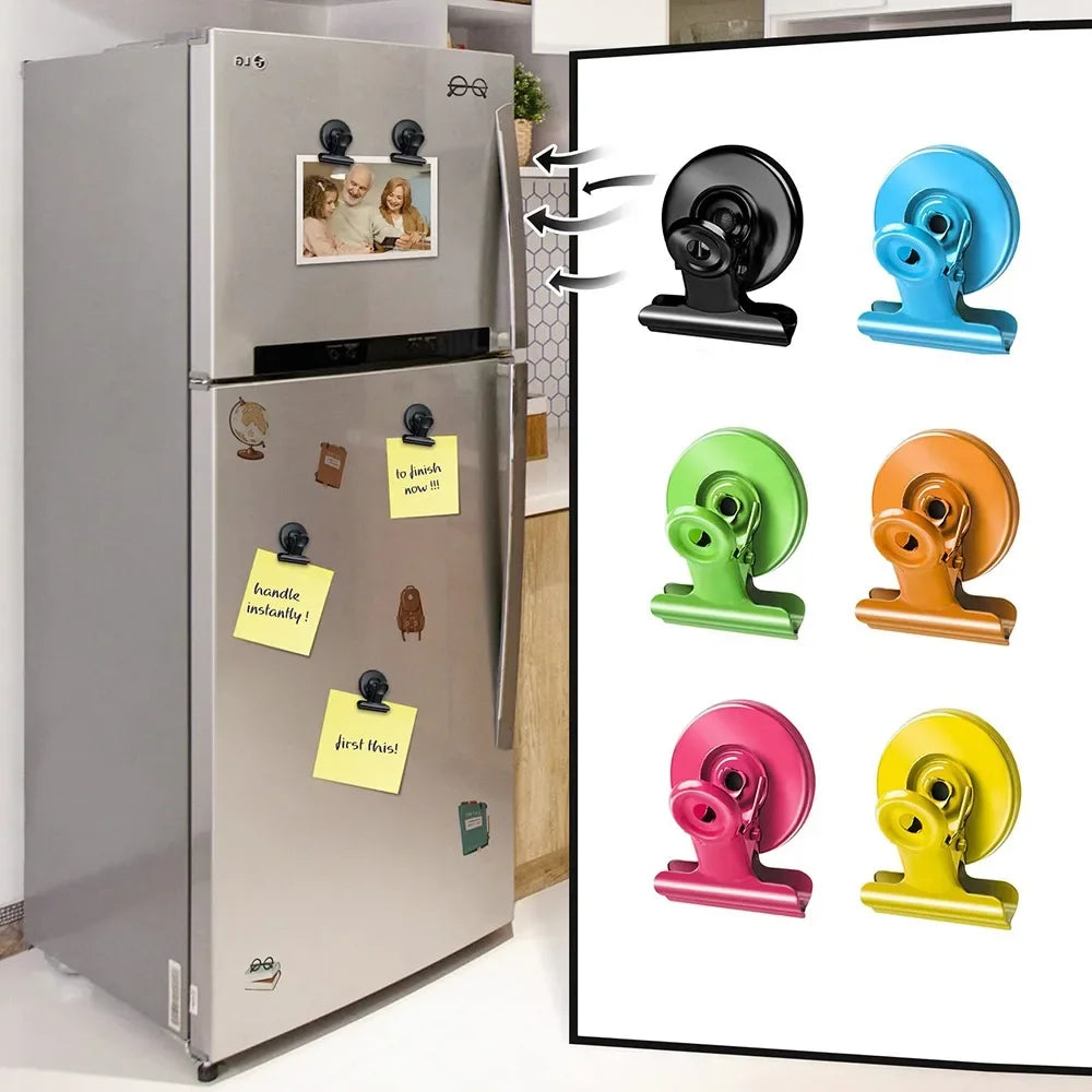 12Pcs Round Magnetic Clips – Heavy Duty Whiteboard Magnets Magnetic Clips Babs