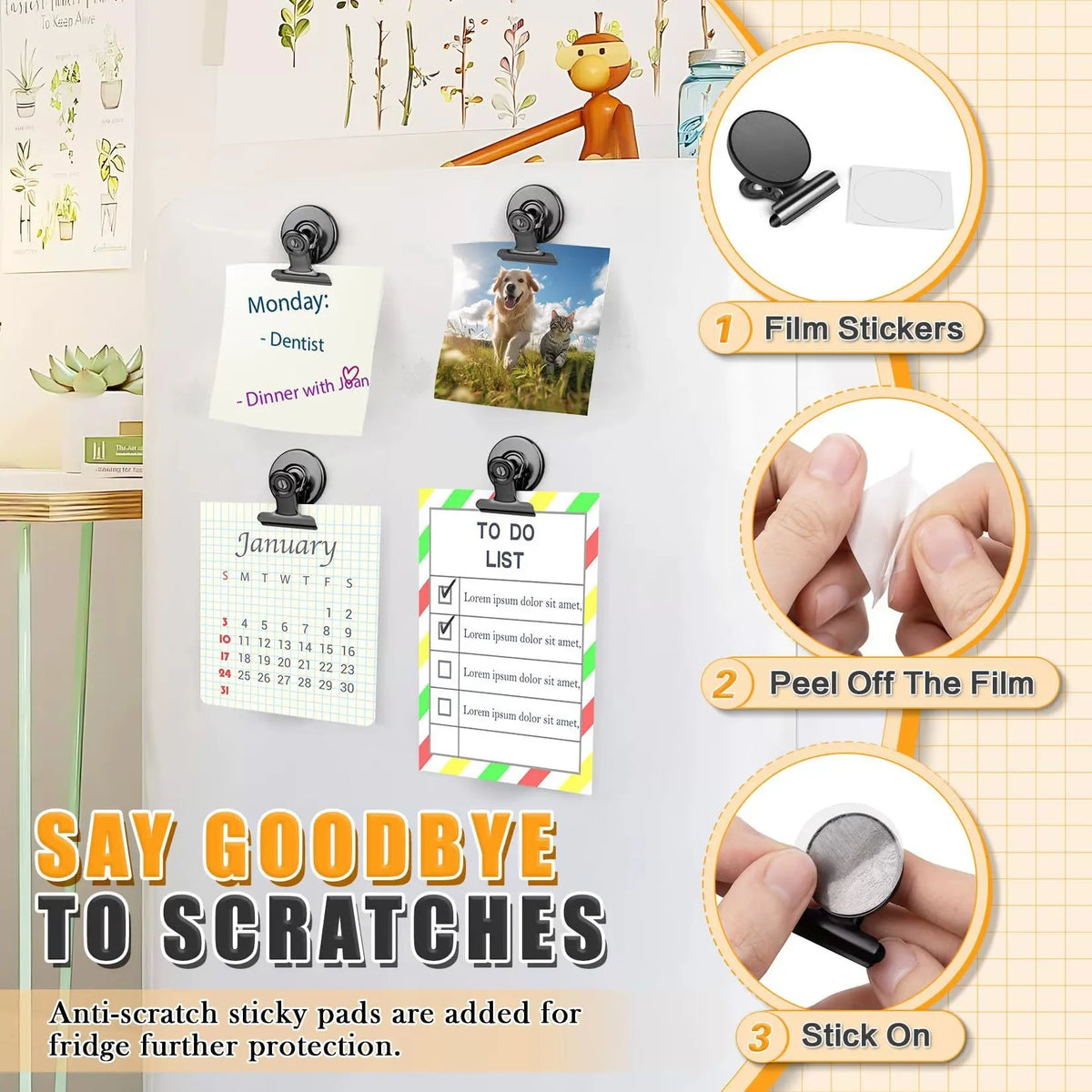 12Pcs Round Magnetic Clips – Heavy Duty Whiteboard Magnets Magnetic Clips Babs