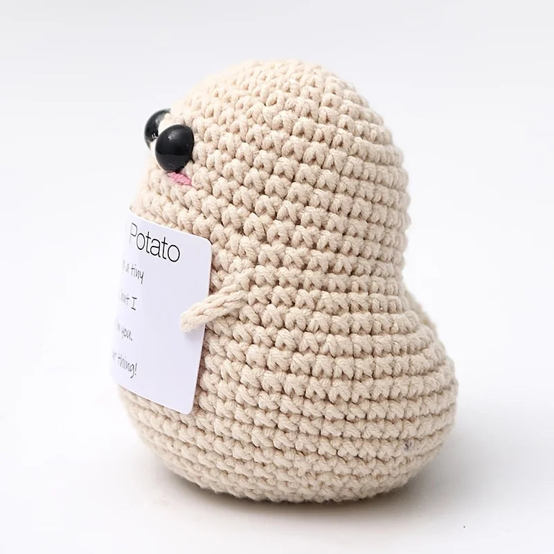 Positive Potato Crochet Kit – Quirky DIY Ornament Gift Crochet Craft Kit Babs