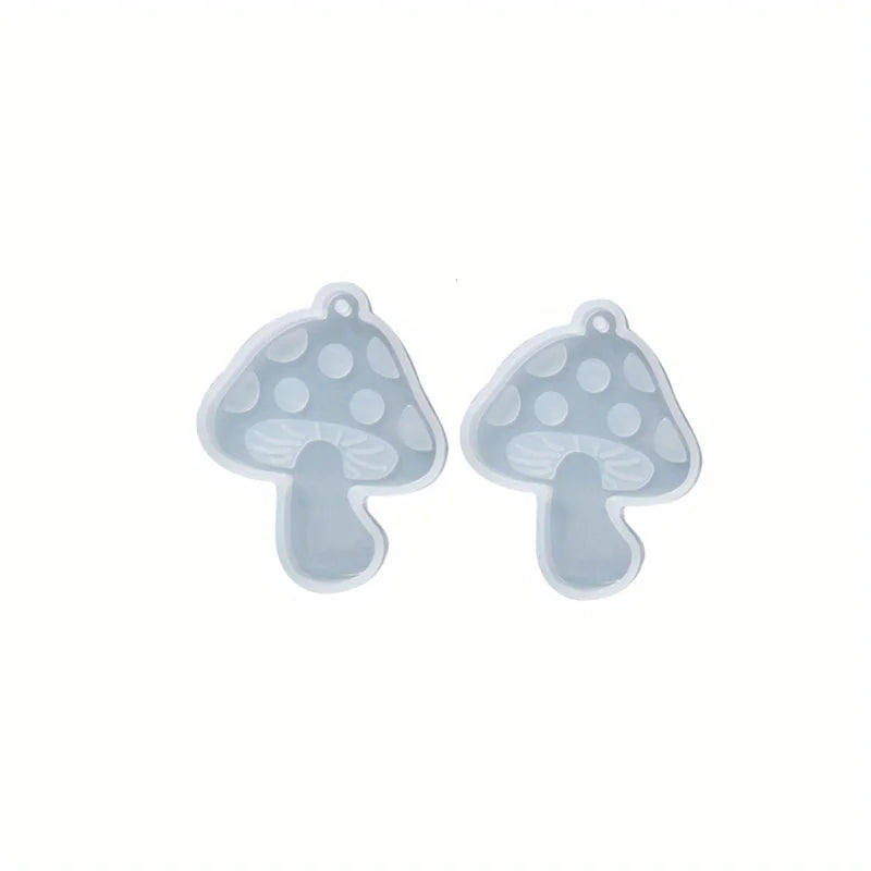 Mushroom Silicone Resin Molds for Earrings, Keychains & Pendants Silicone Resin Mold Babs 2pcs