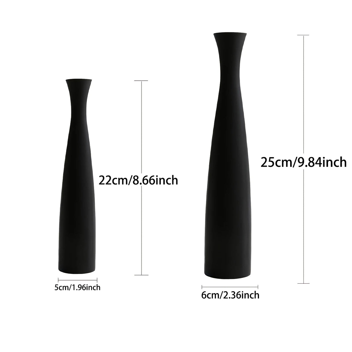 Modern Minimalist Vase Set White Black – Home Décor Pair Decorative Vase Set Babs