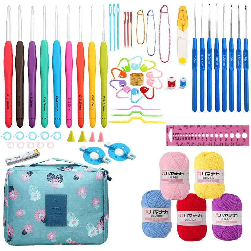 Ergonomic Crochet Hooks Set with Storage Bag | Beginner Kit Crochet Hook Set Babs