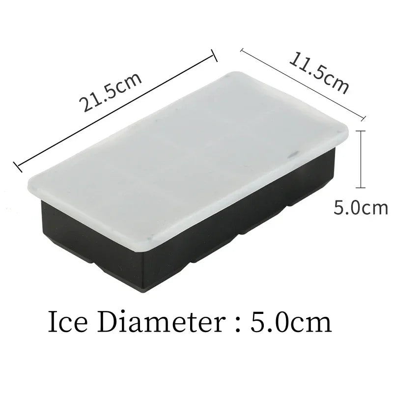 Silicone Ice Cube Mold & Ice Ball Maker – 4/6/8/15 Compartments Silicone Ice Mold Babs 8Grid-Square-cover