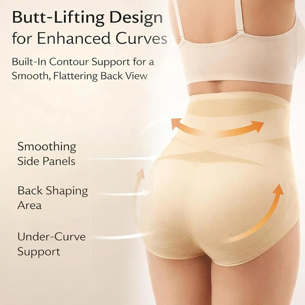 Women's Plus Size High Waist Seamless Shaping Panties Butt Lifter Shapewear Panties Babs