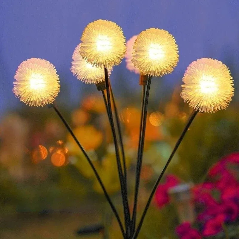 Solar Plush Ball Dandelion Ground Lights – Outdoor Lawn Décor Solar Garden Lights Babs