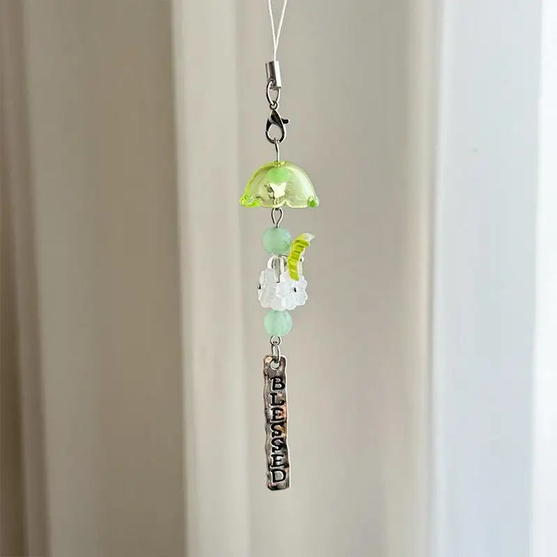 Bellflower Tassel Car Rearview Mirror Pendant Ornament Car Hanging Ornament Babs A13