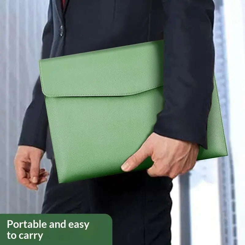 A4 PU Leather Document Bag – Waterproof Business Briefcase Document Briefcase Bag Babs