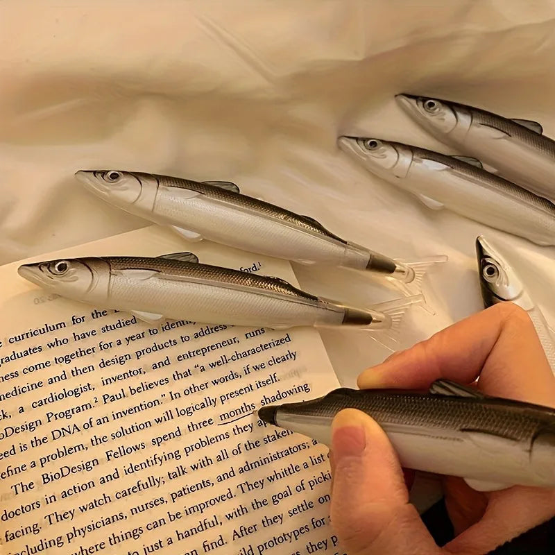 2-Pack Fish-Shaped Ballpoint Pens | Fun Marine Stationery Gift Novelty Ballpoint Pen Babs