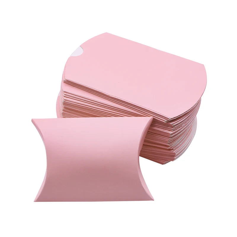Pillow Candy Gift Boxes Kraft Paper Party Favors 10/20/30 Pcs Gift Packaging Boxes Babs