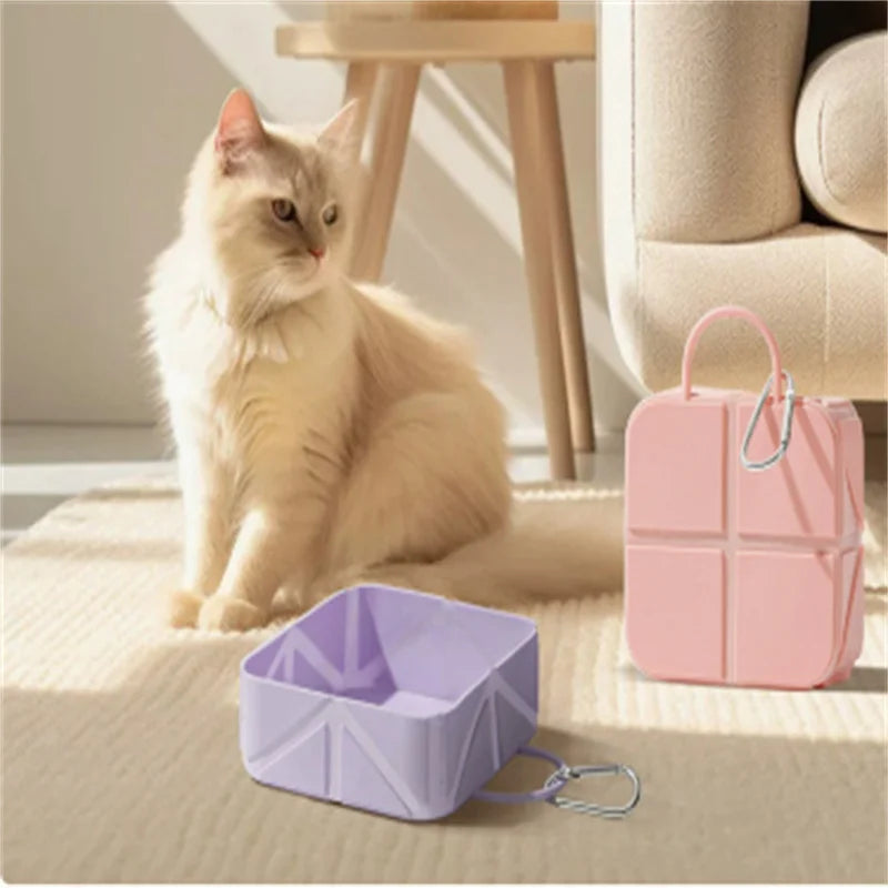 Foldable Pet Travel Bowl – Portable Dog & Cat Outdoor Bowl Pet Travel Bowl Babs