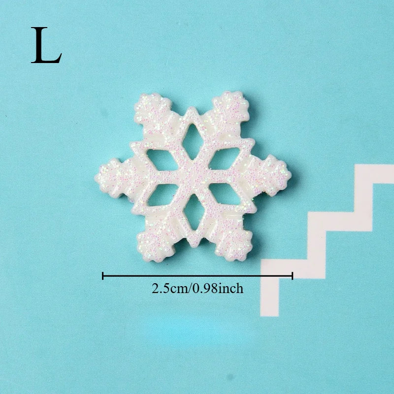 40PCS White Resin Snowflake Ornaments – Christmas DIY Crafts Craft Snowflake Ornaments Babs L 40PCS