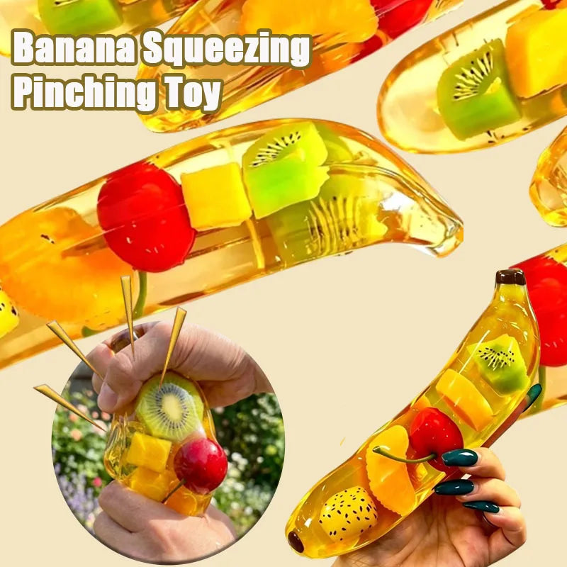 Banana Squeeze Squishy Toy – Slow Rebound Sensory Fidget Squishy Fidget Toy Babs