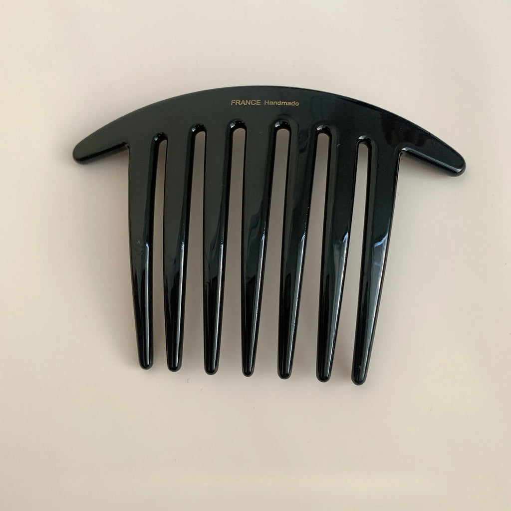 French U-Shaped Hairpin 7-Tooth Acetate Meatball Comb for Women Hair Comb Hairpin Babs B
