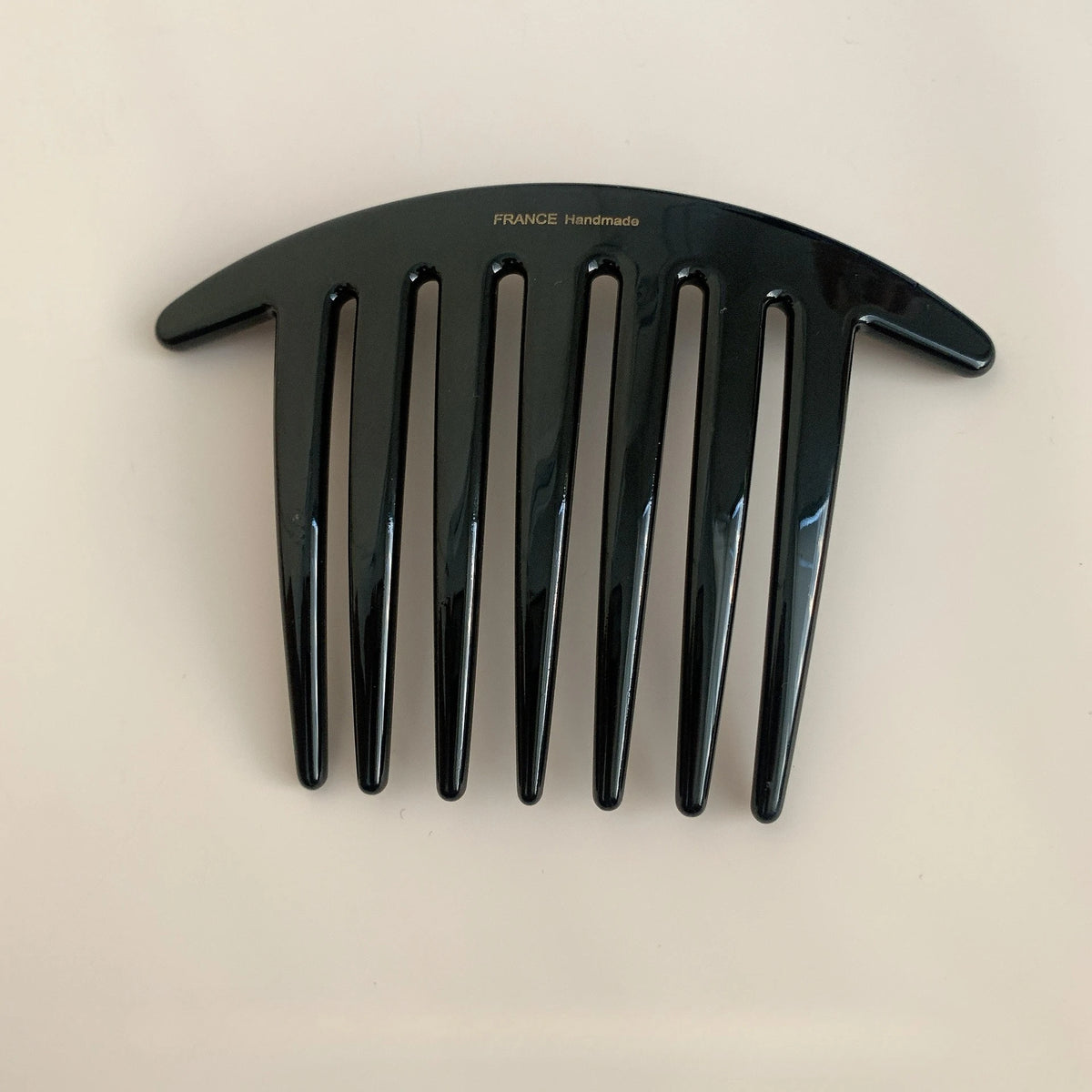 French U-Shaped Hairpin 7-Tooth Acetate Meatball Comb for Women Hair Comb Hairpin Babs B