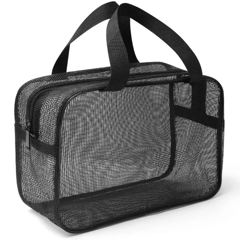 Mesh Shower Bag – Quick Dry, Big Pockets Travel Tote Mesh Shower Tote Bag Babs