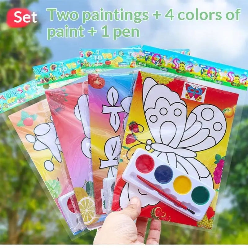 Kids DIY Watercolor Painting Set – Safe Washable Art Kit Kids Art Kit Babs