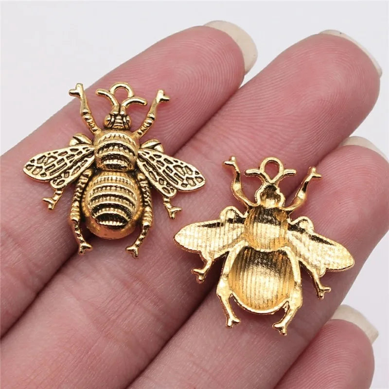 20 Pcs Antique Bronze Bee Charms for Jewelry Making – Zinc Alloy Jewelry Making Charms Babs