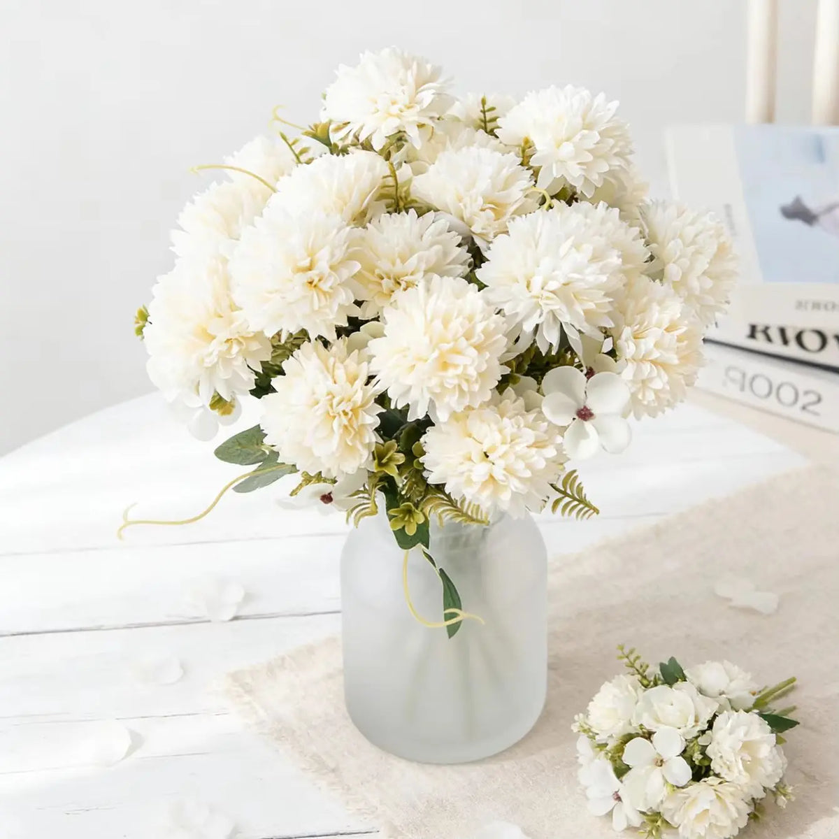 Silk Ball Chrysanthemum Artificial Flowers – Wedding & Home Décor Artificial Silk Flowers Babs