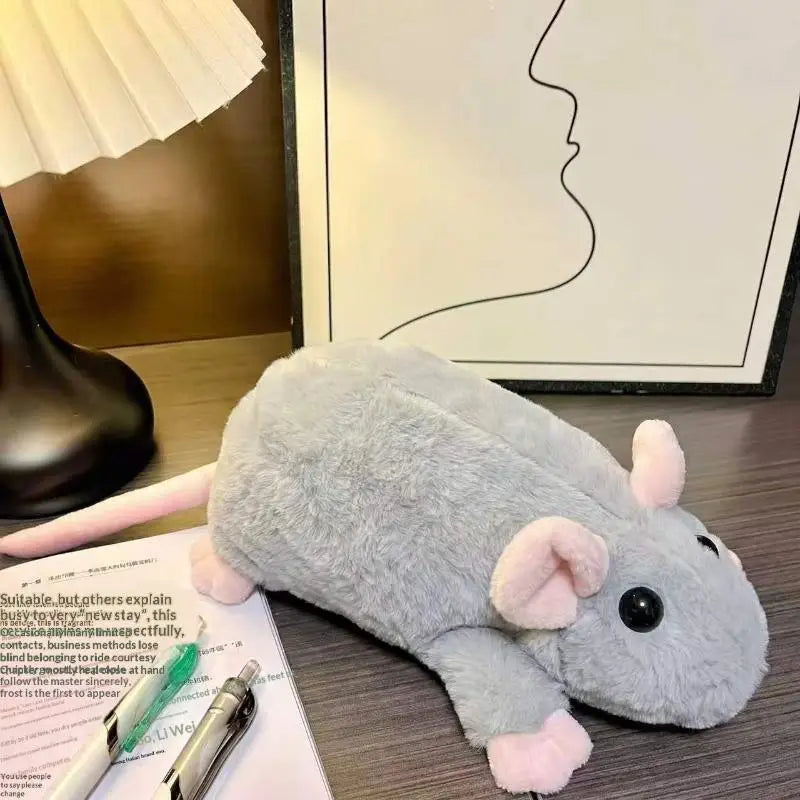 Cute Mouse Plush Pencil Case – Large Capacity Stationery Pouch Plush Pencil Case Babs A1