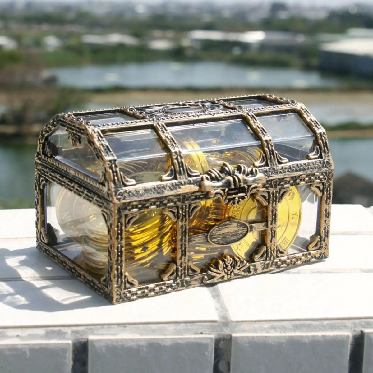 Transparent Pirate Treasure Box – Kids' Jewelry Organizer Jewelry Storage Box Babs