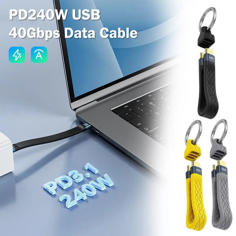 USB4 40Gbps Type-C Cable – PD 240W & 8K Video Keychain USB4 Type-C Cable Babs