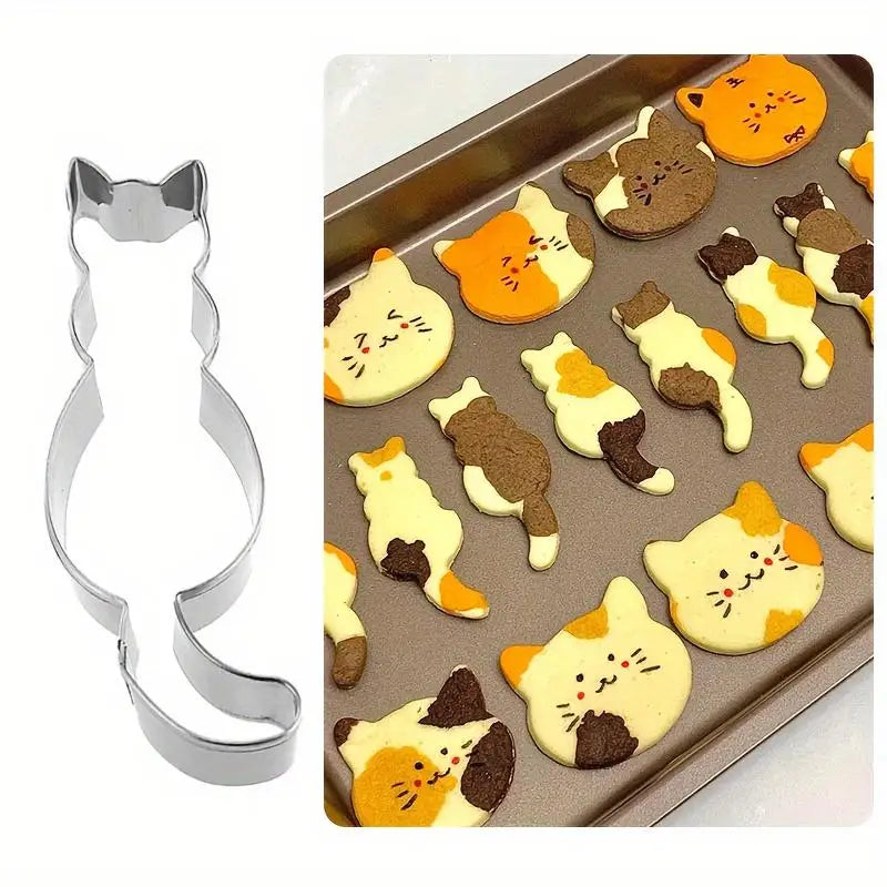 9-Piece Kitten Cat Cookie Cutter Set – Stainless Steel Molds Cookie Cutter Set Babs