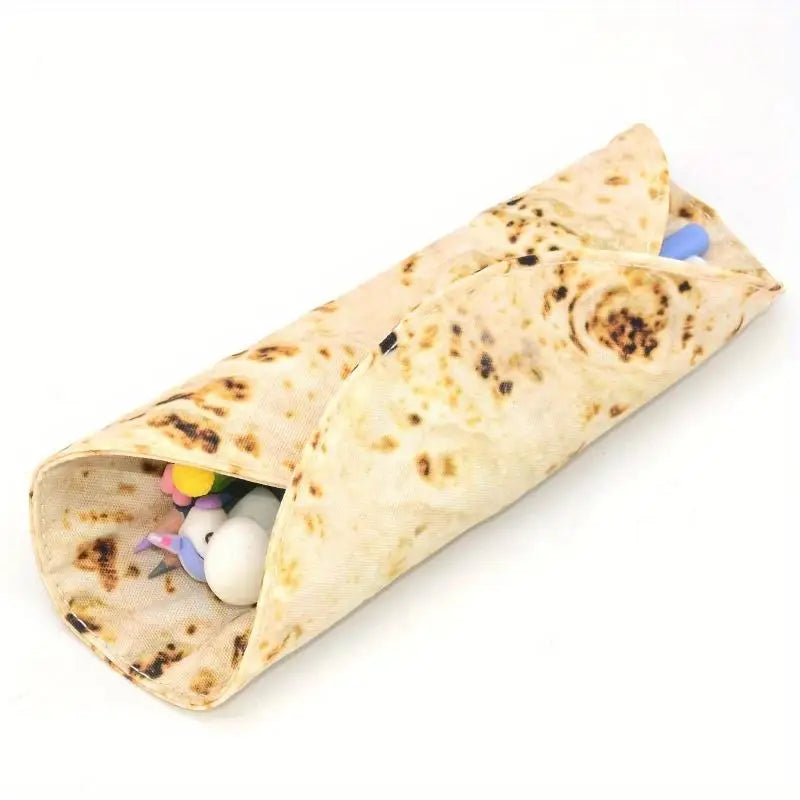 Canvas Pancake Roll Pencil Case – Makeup Brush & Pen Bag Roll Pencil Case Babs