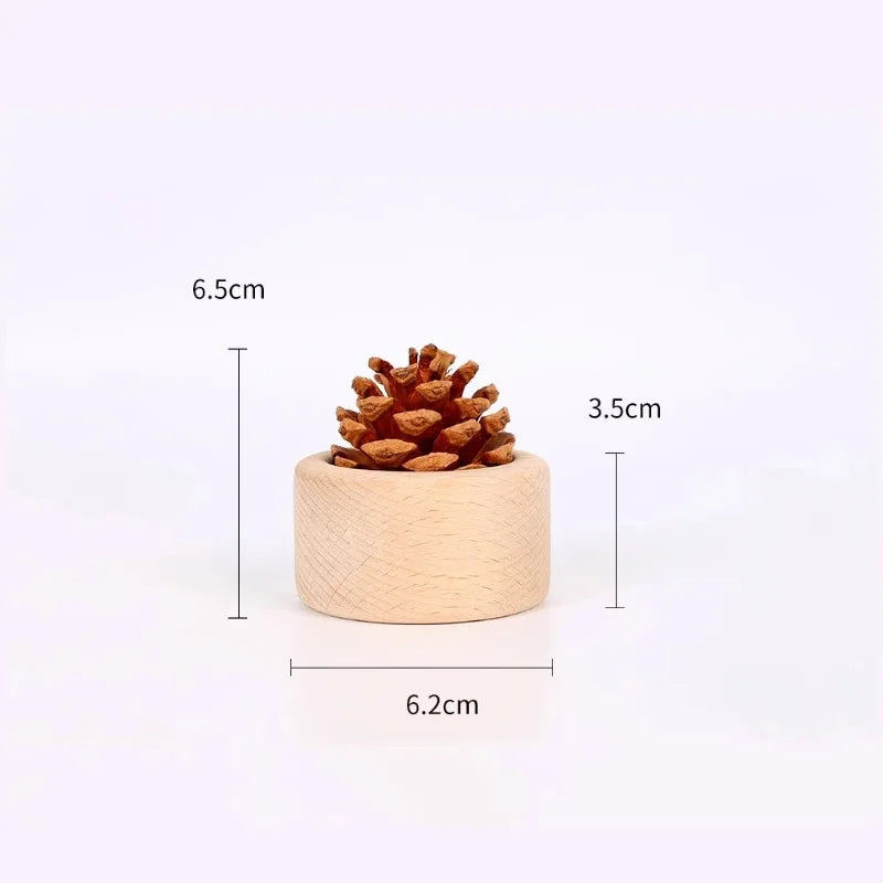 Pine Cone Wood Essential Oil Diffuser – No-Fire Aroma Decor Wood Aroma Diffuser Babs B