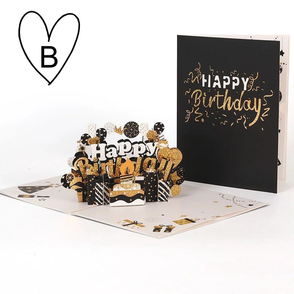 3D Pop-Up Birthday Card – Sakura & Butterfly Floral Design Pop-Up Greeting Card Babs B
