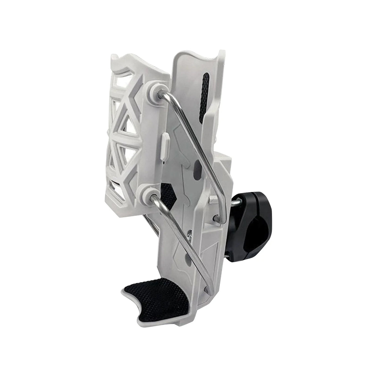 360° Adjustable Bike & Motorcycle Handlebar Water Bottle Cage Bike Bottle Cage Babs White
