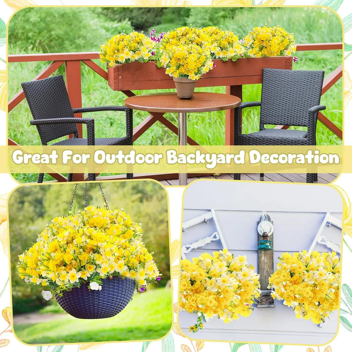 Artificial Narcissus Silk Flowers – Wedding & Home Décor Artificial Silk Flowers Babs