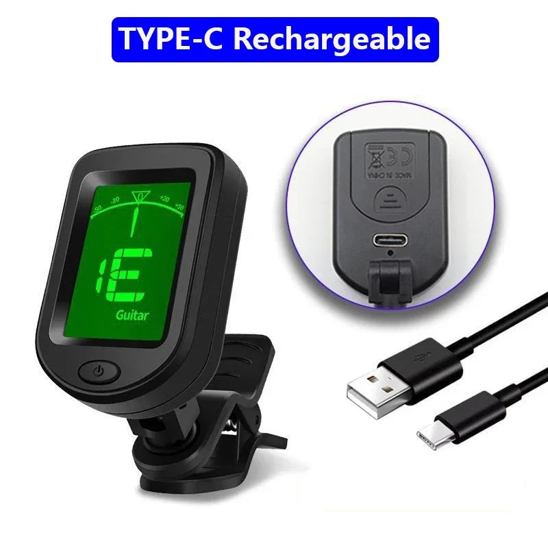 Clip-On Chromatic Tuner – Guitar, Violin, Ukulele & Folk Clip-On Instrument Tuner Babs