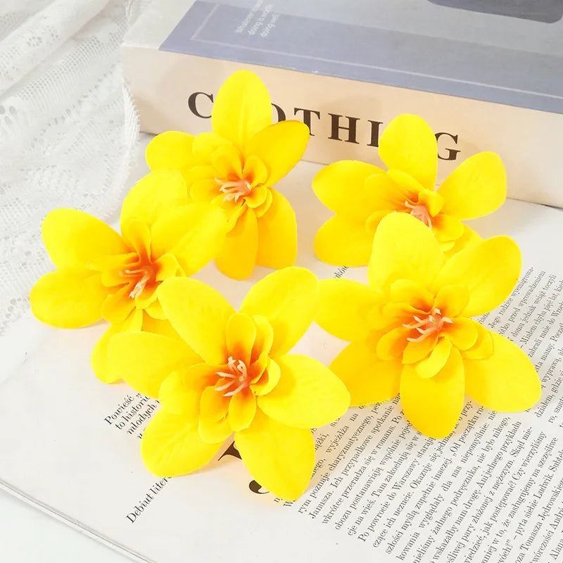Yellow Silk Artificial Rose Heads – Wedding & Home Décor DIY Artificial Silk Flowers Babs 1 10Pcs