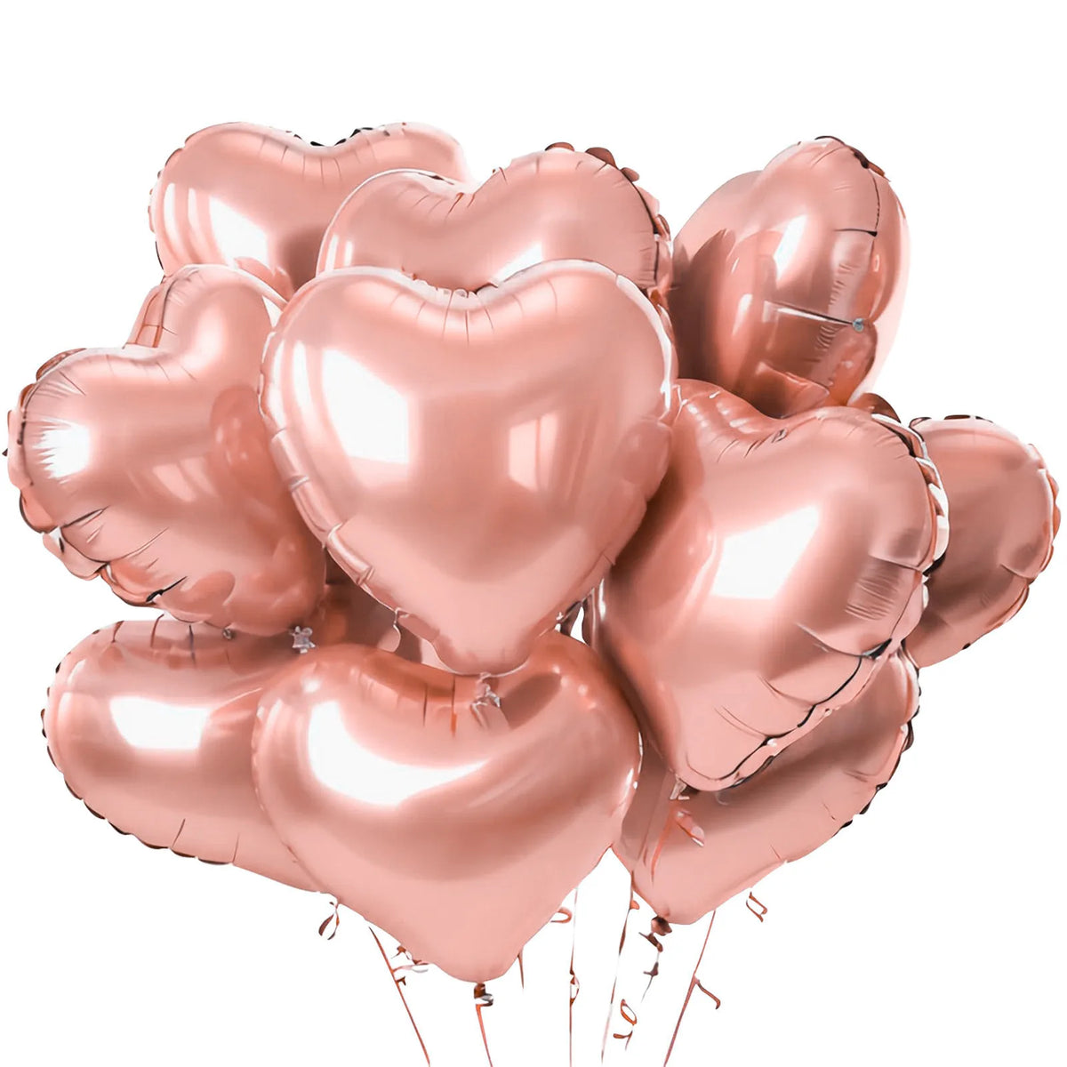 10Pcs 18" Heart Foil Balloons – Wedding & Party Decoration Foil Party Balloons Babs Pink