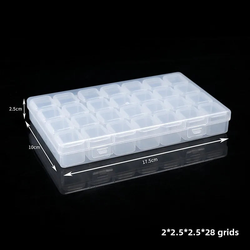 28/56 Slot Plastic Grid Storage Box – Jewelry, Beads & Nail Art Compartment Storage Box Babs