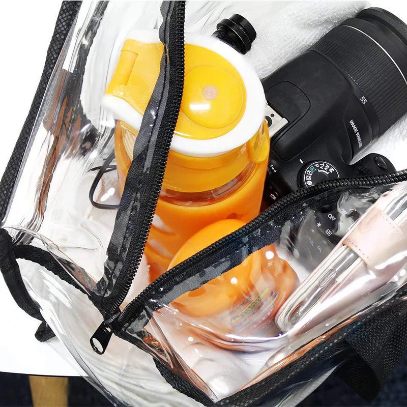 Clear PVC Tote Bag – Large Waterproof Zipper Shoulder Bag Clear PVC Tote Bag Babs