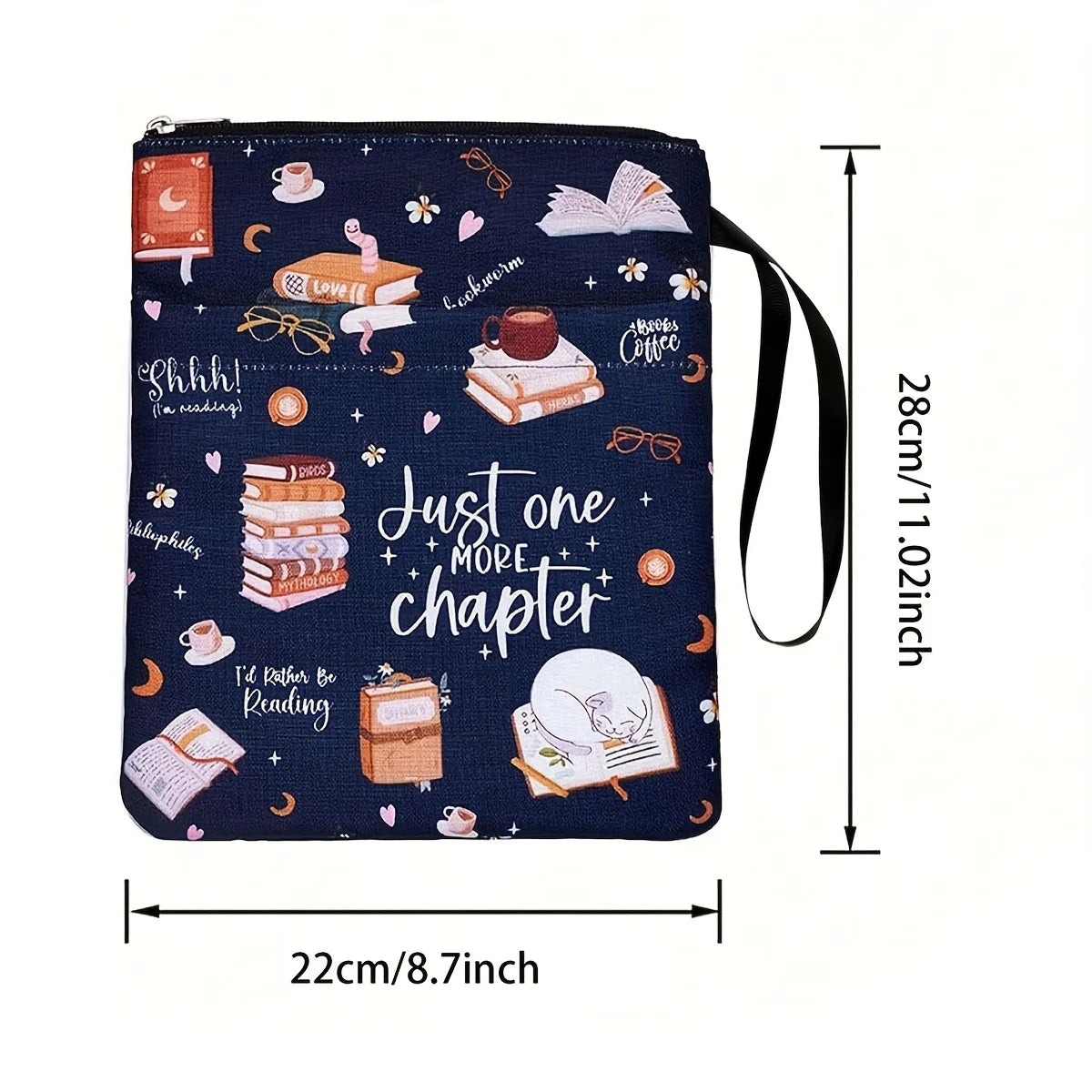 "Just Another Chapter" Zippered Paperback Book Cover + Pocket Zippered Book Cover Babs