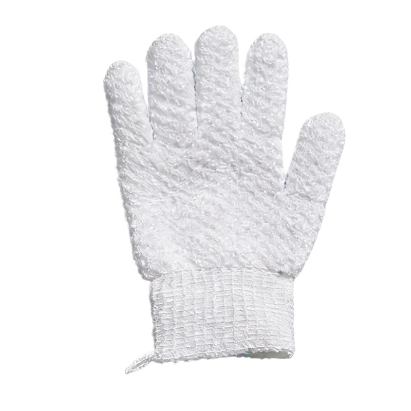 Soft Exfoliating Bath Gloves & Back Scrubber Set | Babs Exfoliating Bath Gloves Babs White