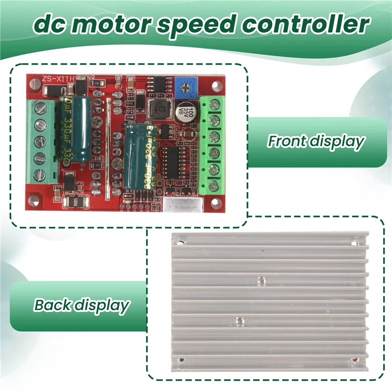 DC 6-60V 400W BLDC 3-Phase Brushless Motor Controller PWM Hall Board Motor Controller Board Babs
