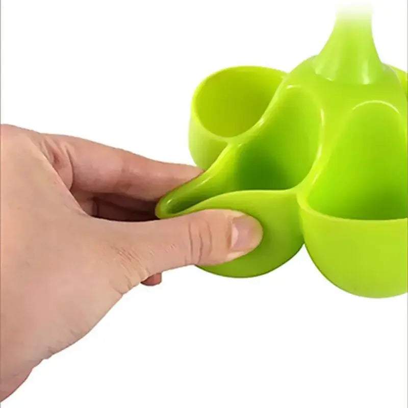 Silicone Egg Boiling Tray 5-Hole Handle | Boiled Egg Holder Egg Boiling Tray Babs