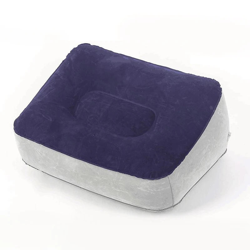 Inflatable Footrest Pillow – PVC Travel & Office Foot Rest Inflatable Footrest Pillow Babs Blue and gray