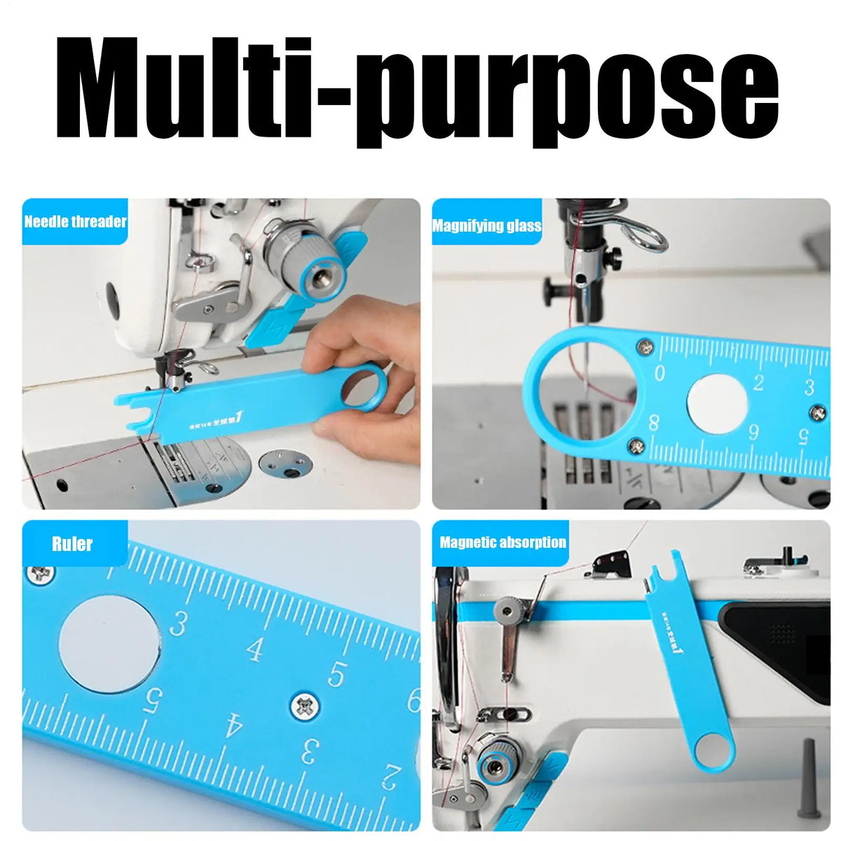 Magnetic Needle Threader Sewing Kit with Magnifier & Ruler Needle Threader Tool Babs