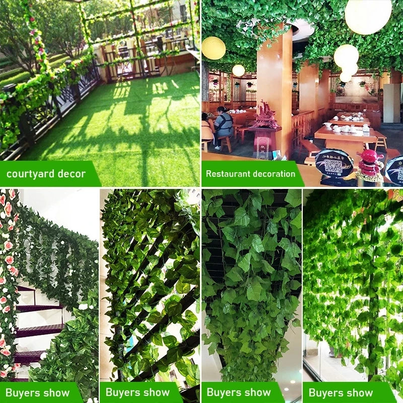 2.1M Artificial Ivy Garland Silk Vine Wall Hanging Decor Artificial Ivy Garland Babs