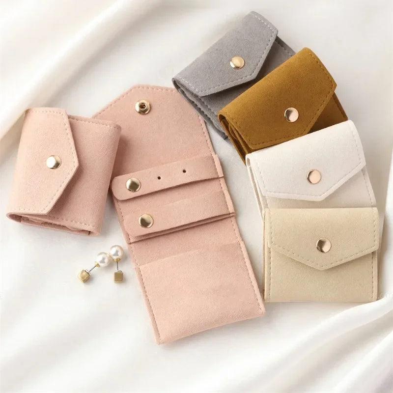 Microfiber Leather Jewelry Pouch – Earrings, Rings & Necklace Jewelry Storage Pouch Babs