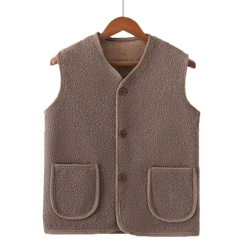 Women's Fleece Vest – Warm Plush-Lined Sleeveless Jacket Plus Size Fleece Vest Babs
