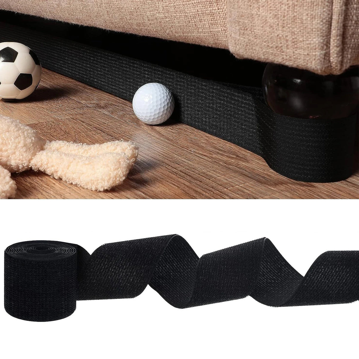 Adjustable Under Couch Blocker – Sofa Toy Guard 2.7–3.35M Furniture Gap Blocker Babs C 7.5CMX3.35M
