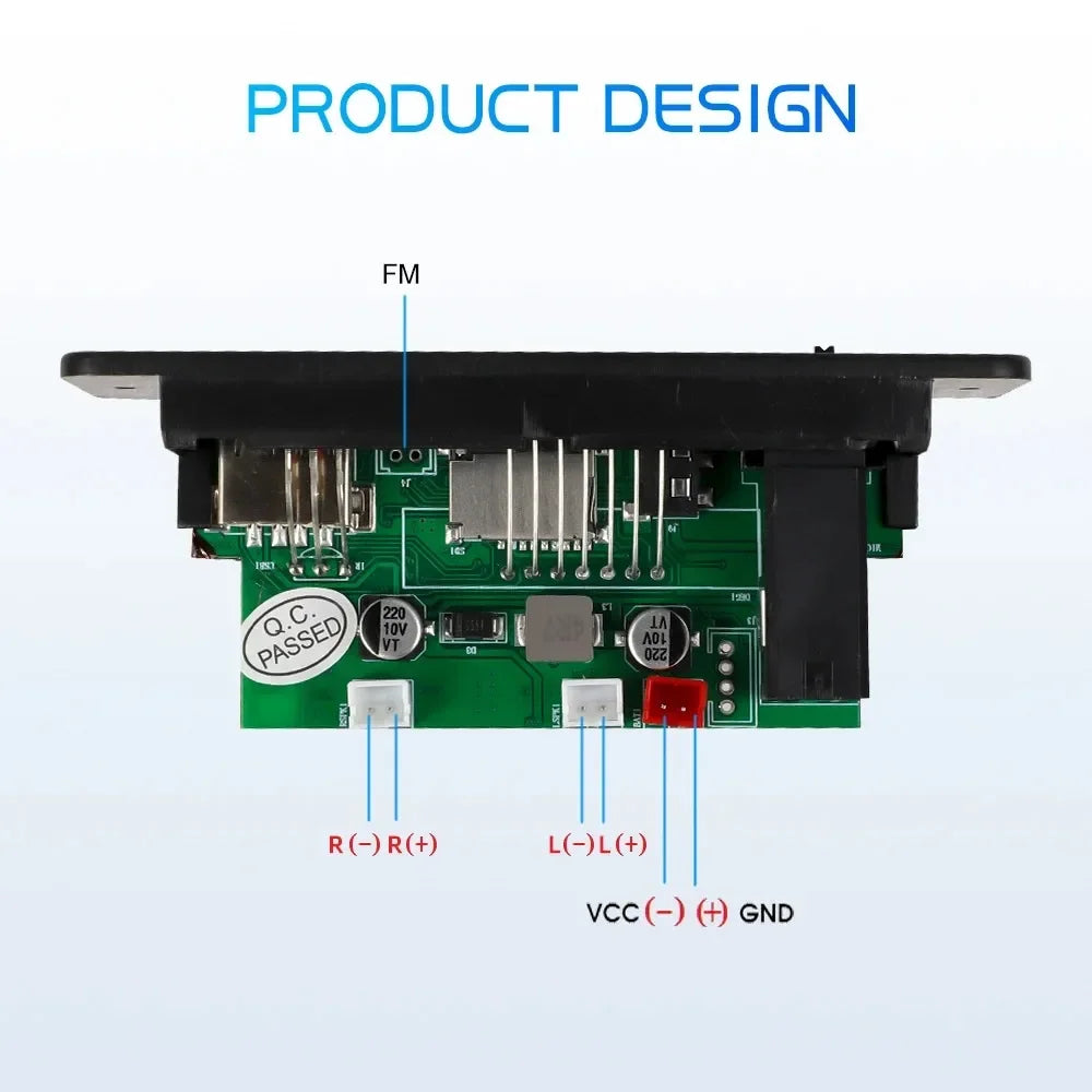 KEBIDUMEI Bluetooth 5.0 Amplifier MP3 FM Radio Decoder Board 10W Bluetooth Amplifier Board Babs